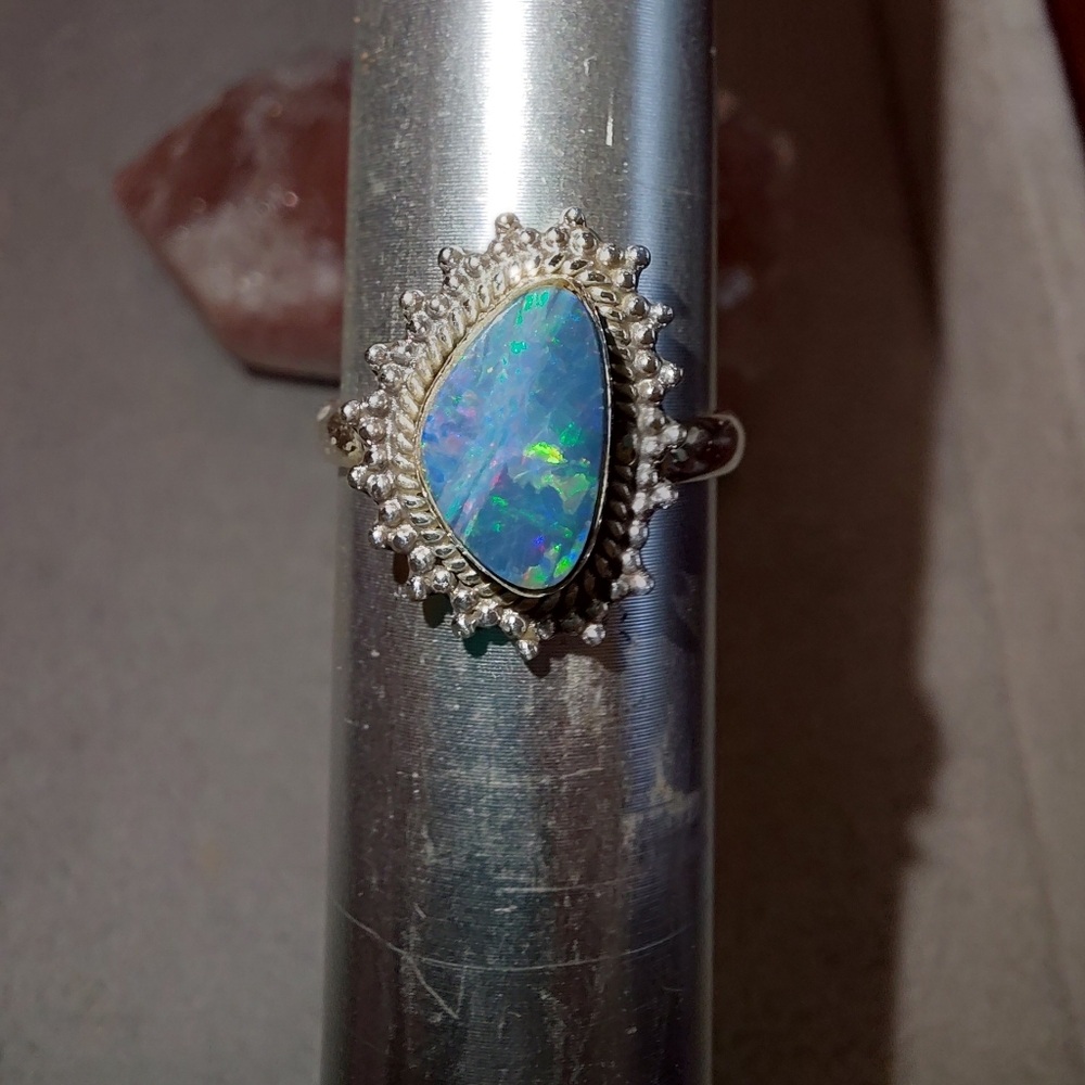 Australian Opal Silver Ring - Picture 13 of 13
